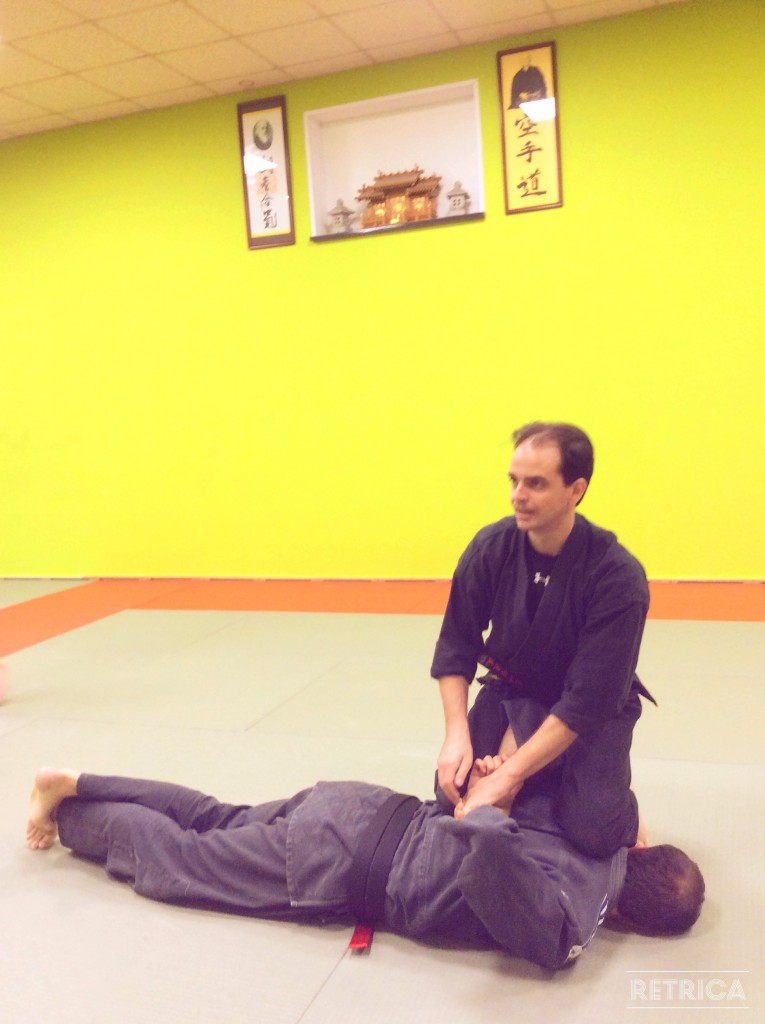 Exemple d'immobilisation typiquement Taiho Jutsu